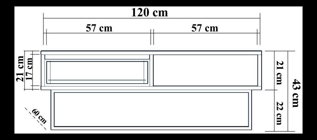 Set za dnevni boravak Laxi 3 (orah + crna)