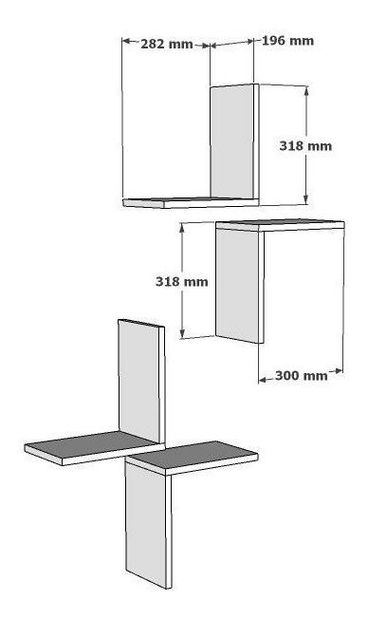 Set 4ks. políc Duteke (antracit) 