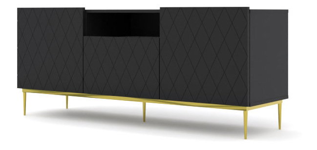 TV szekrény/asztal Dintanna 145 (fekete)