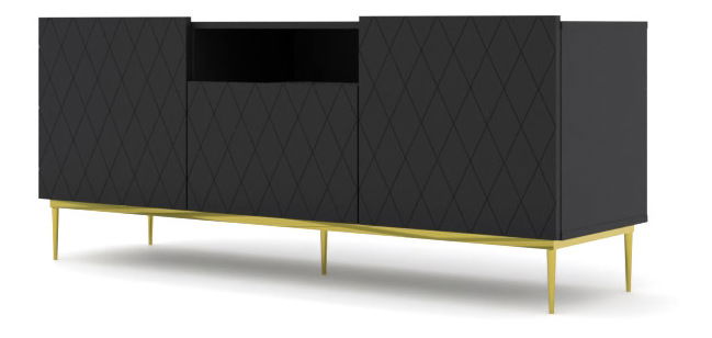 TV stolík/skrinka Dintanna 145 (čierna)