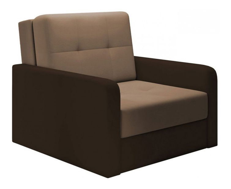 Fotelja na razvlačenje Tomful I (smeđa + tamnosmeđa)