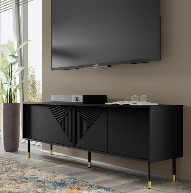 Masă TV 4D 180 Wenty (Negru + Auriu)