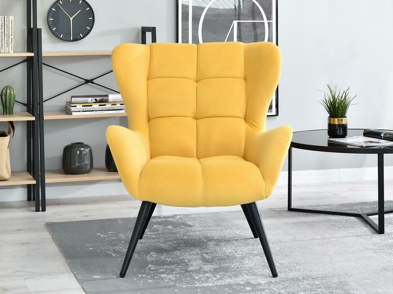 Fotel Kikino (sárga + fekete)