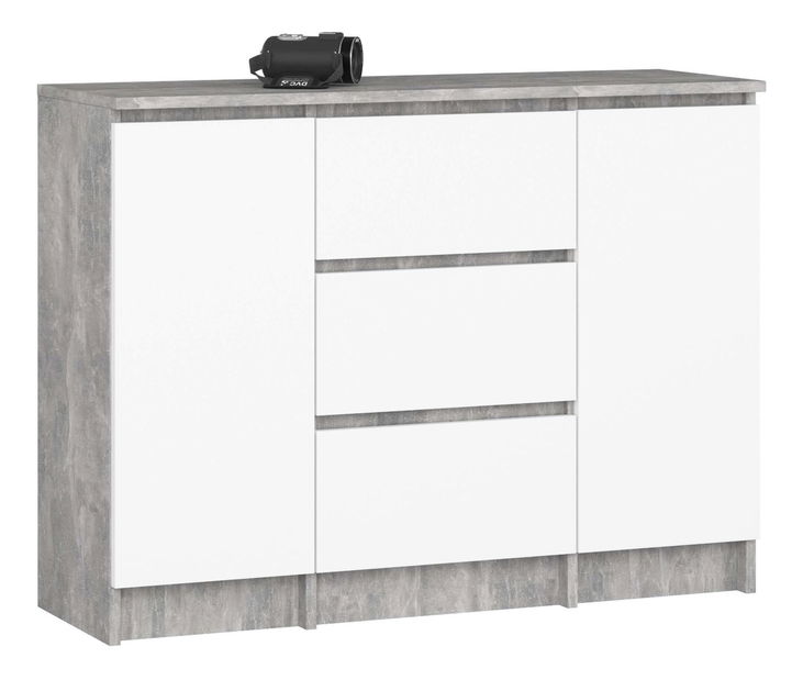 Komoda Kalista VI (beton + bijela)