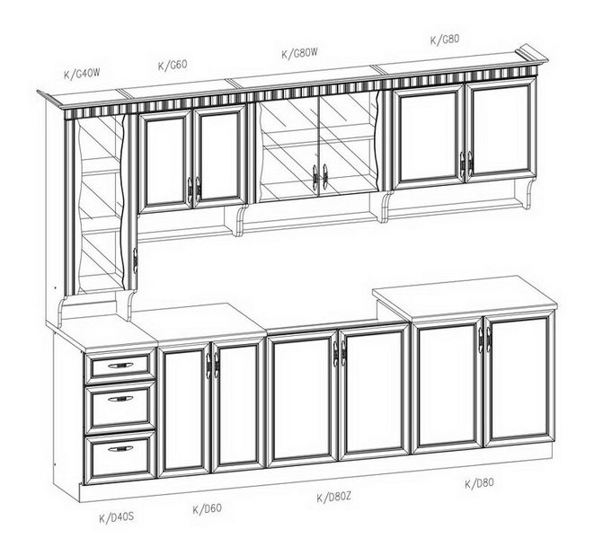 Kuchyňa Karina 260 cm Ramiak dub sokala