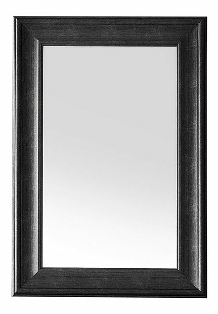 Falitükör 60 x 90 cm Lunza (fekete)