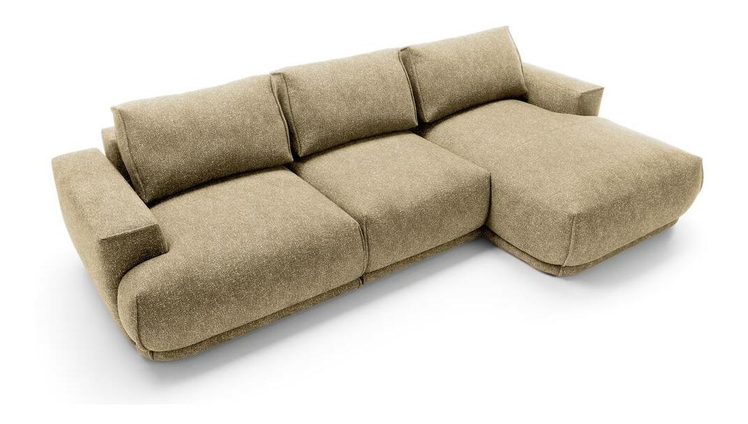 Rohová sedacia súprava Dita (P) (béžová + čierna)