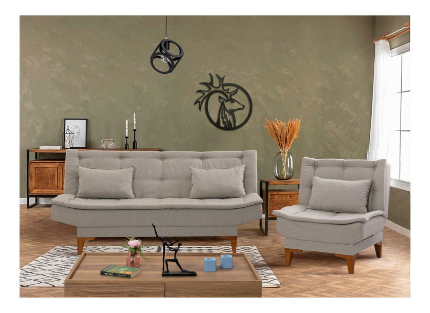 Set canapea fotoliu 3+1 Santic (crem)