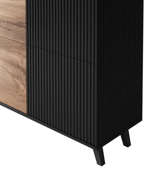 TV asztal Ranae RTV1 (wotan tölgy + fekete)