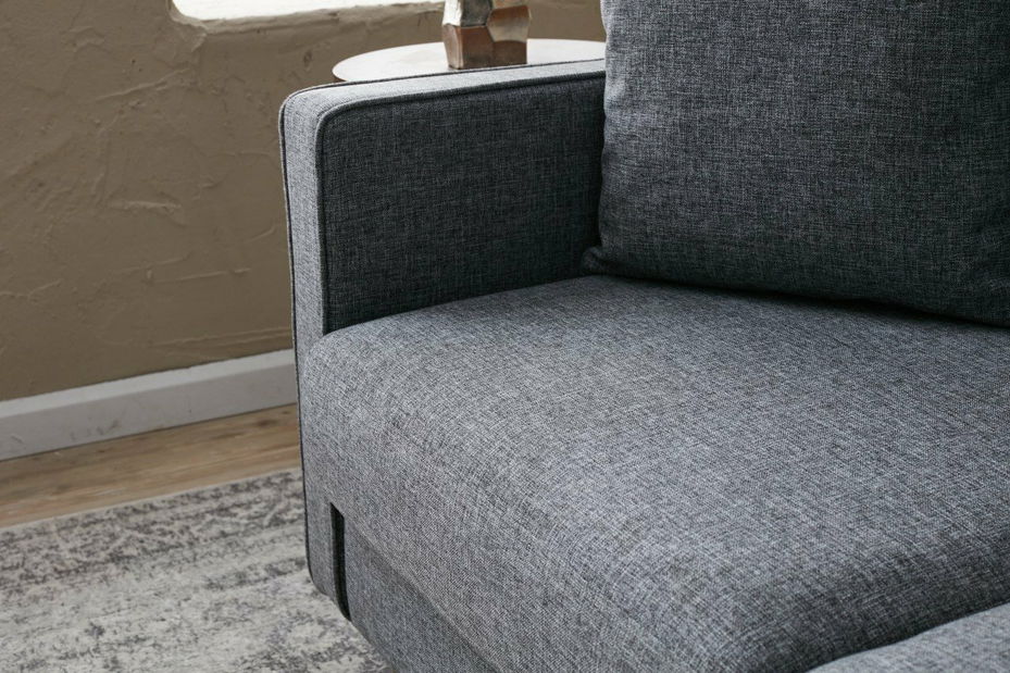 Canapea două locuri Edasich (gri)