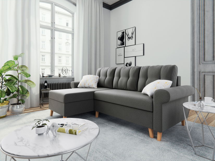 Rohová sedačka Ostrol (sivá) (L)