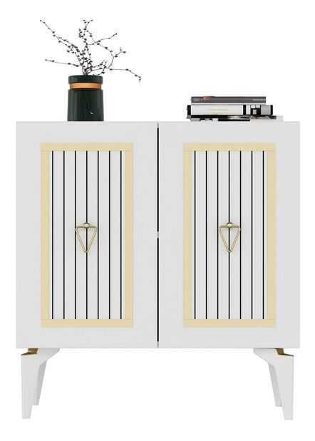 Skrinka Lideke 3 (biela + zlatá) 