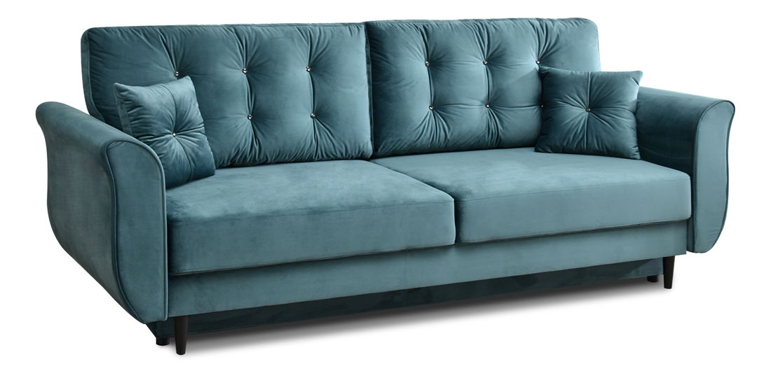 Kétszemélyes kanapé Lirica (fekete)