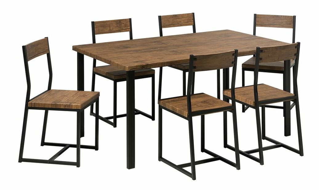 Set de sufragerie Lasido (pentru 6 persoane) (negru)