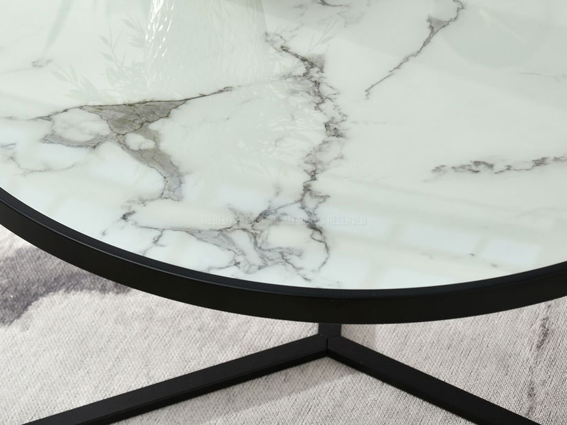 Măsuță de cafea Natol (alb + negru)