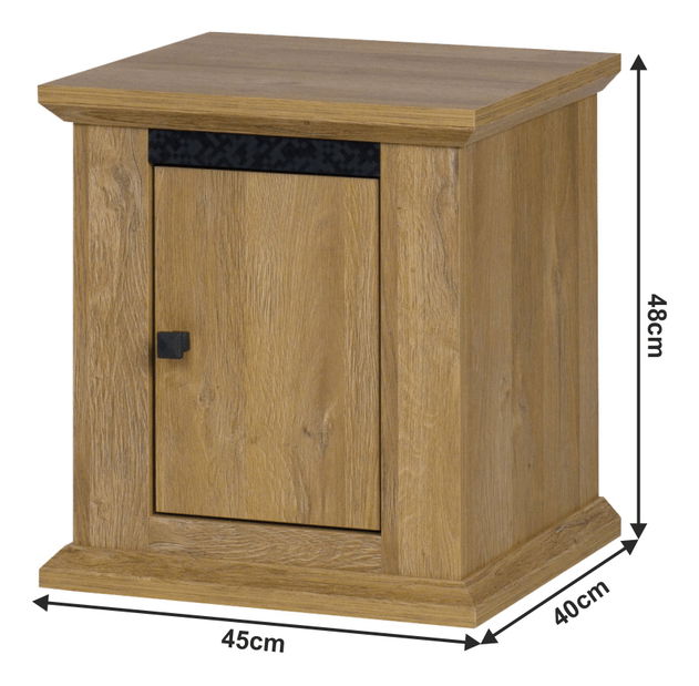 Noćni stolić Leoras MZ19 (hrast grand)