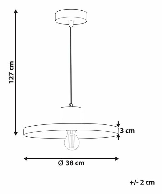 Függesztett lámpa Beth (fekete)