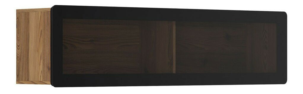 Vitrína na stenu BRW Possi Light SFW1WK/4/16 (smrekovec sibiu zlatý) (s osvetlením)