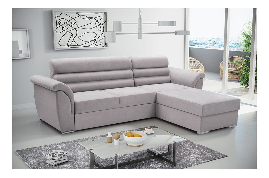 Rohová sedačka Foda (svetlosivá) (P)