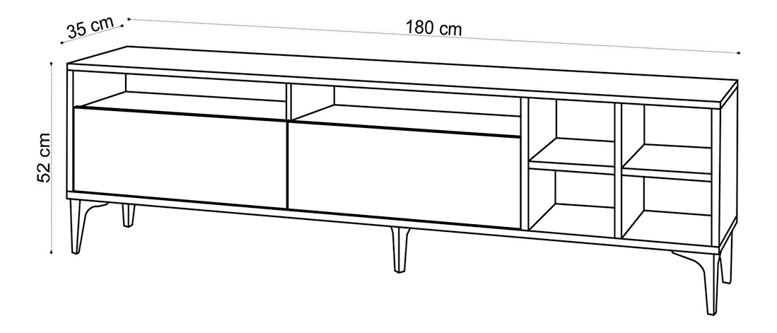 TV stolík/skrinka Evelin