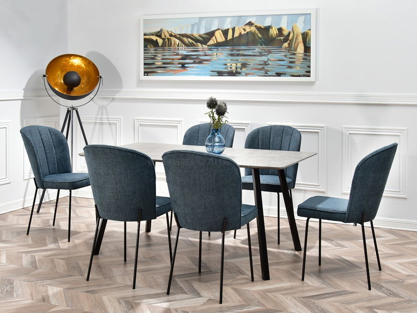 Jedálenská stolička Obrar (sivá + čierna)