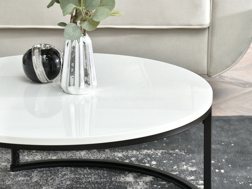 Dohányzóasztal Kolja Stolik Xl (fehér + fekete)