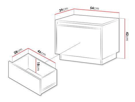 Noćni stolić Rolino S54 (pješčano bež + zlatna)
