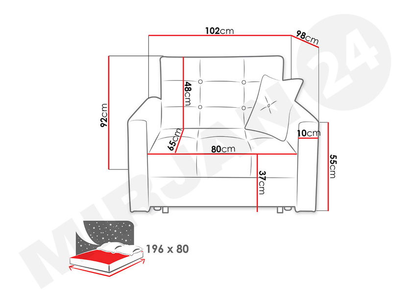 Fotoliu Augusto (crem) *vânzare