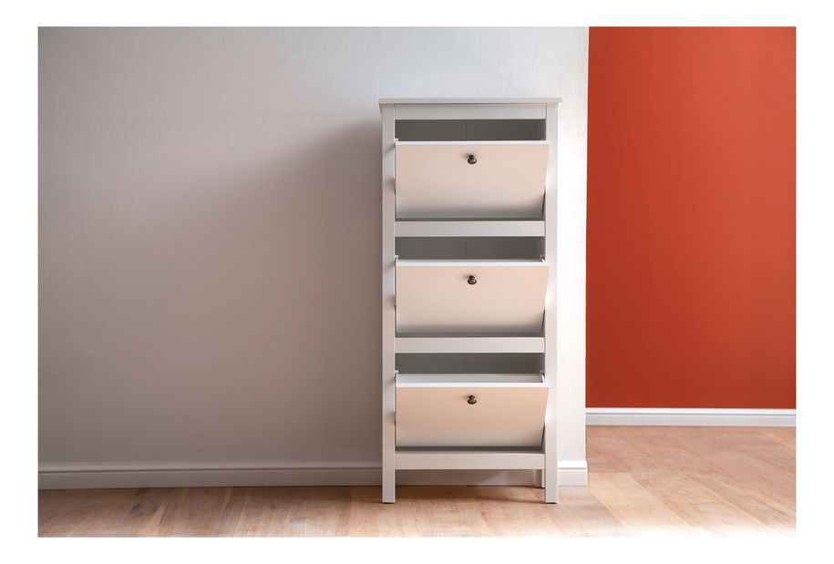 Cipőtároló (cipősszekrény) Otis 3k (fehér)