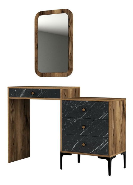 Toaletni stolić Logan (orah + crna)