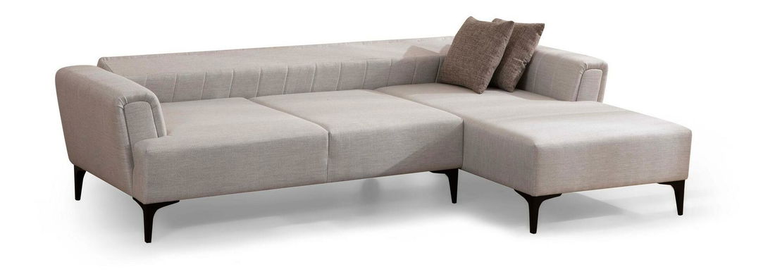 Rohová sedačka Hamletta (P) (ecru + čierna)