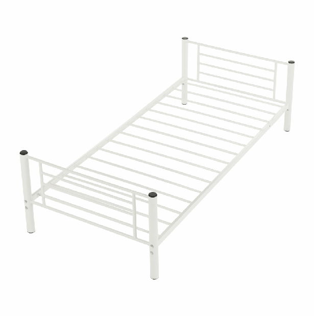 Detská poschodová posteľ 90 cm Kamila (biela) (s roštom)