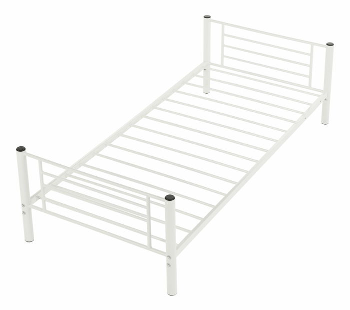 Pat etajat pentru copii 90 cm Kamila (alb) (cu somieră) 