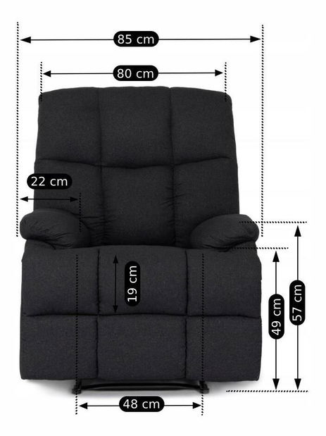 Podesiva fotelja Repraducida (crna) 