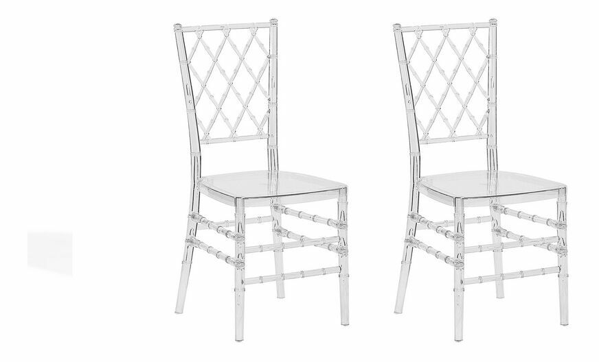 Set 2 buc. scaune sufragerie CLARO (transparent) *vânzare stoc