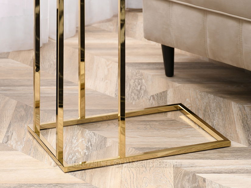 Măsuță de cafea Vasho (negru + auriu)