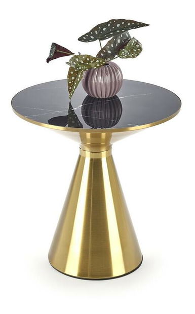 Stolić za kavu Therese (crni mramor + zlatna)
