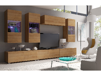 Mobilier living Calabria C11 (Stejar auriu) (fără iluminat)