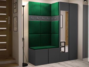 Mobilier hol Tovenaz XII (grafit + Verde) (cu oglindă)
