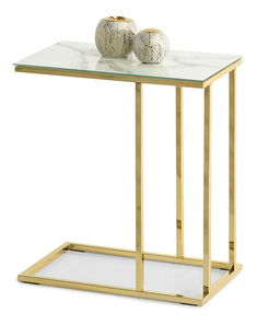 Stolić za kavu Vasho (bijela + zlatna)