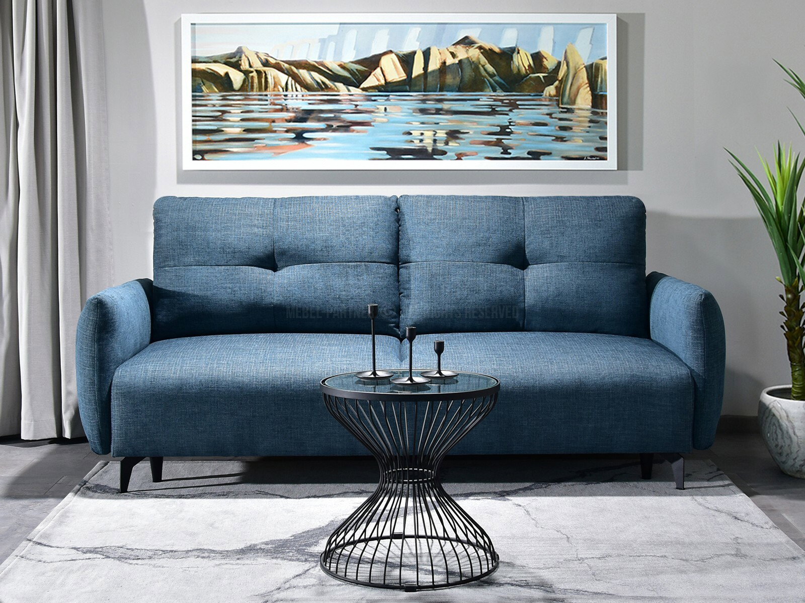 Kétszemélyes kanapé Lasciare (fekete)