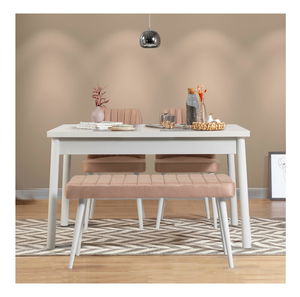 Blagovaonski set Bimuvo 4 (bijela + kamen) (za 4 osobe)