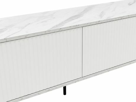 TV szekrény Nerakat (fekete + fekete márvány) 