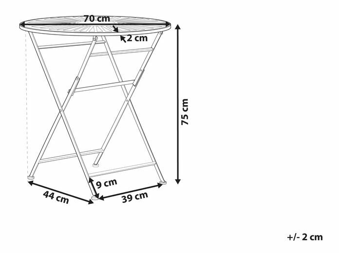 Záhradný stôl TIRRO (svetlozelená) (pre 2 osoby)