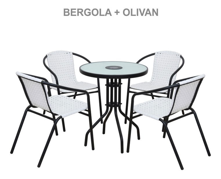 Masă de grădină Ozella (Negru)