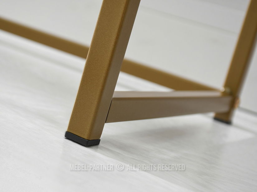 Konzolni stolić Norma M (crno drvo + zlatna)