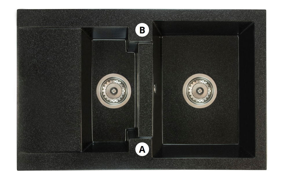 Mosogató Dortuna (fehér) (2 csaplyukkal) (B)