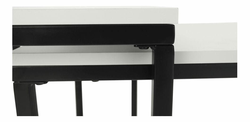 Set 2 ks konferenčných stolíkov Kastty typ 2 (biela + čierna)