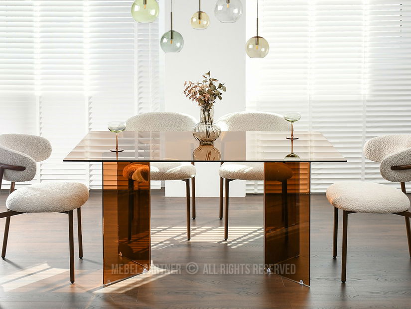 Masă sufragerie Fernandez (sticlă)