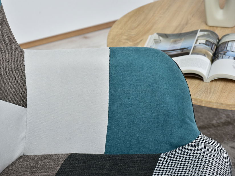 Fotelja Nutri (patchwork + bukva)